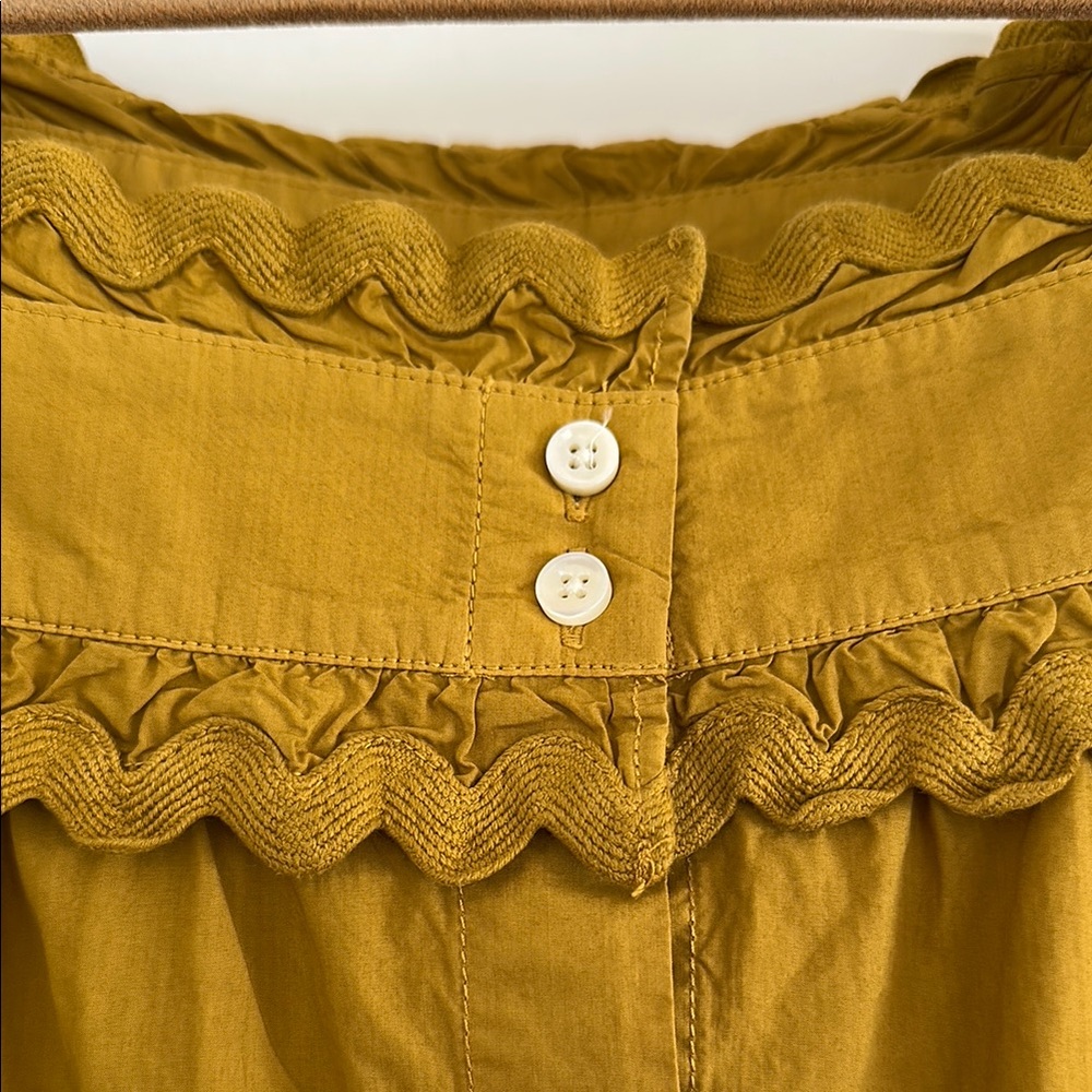Women's Mustard Puff Sleeve Top - Picture 3 of 5